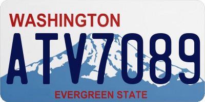 WA license plate ATV7089