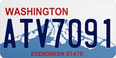 WA license plate ATV7091