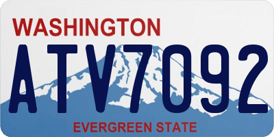 WA license plate ATV7092