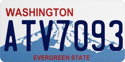 WA license plate ATV7093