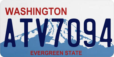 WA license plate ATV7094
