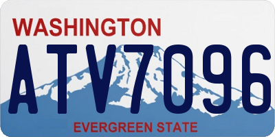 WA license plate ATV7096