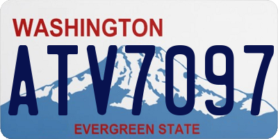 WA license plate ATV7097