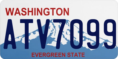 WA license plate ATV7099