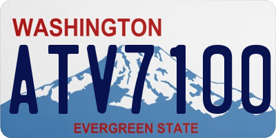 WA license plate ATV7100