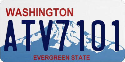 WA license plate ATV7101