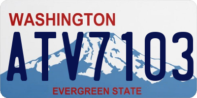 WA license plate ATV7103