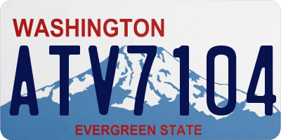 WA license plate ATV7104