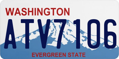 WA license plate ATV7106