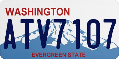 WA license plate ATV7107