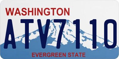 WA license plate ATV7110
