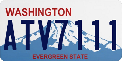 WA license plate ATV7111