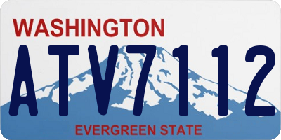 WA license plate ATV7112