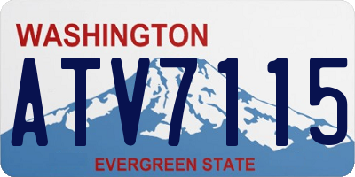 WA license plate ATV7115