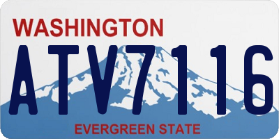 WA license plate ATV7116