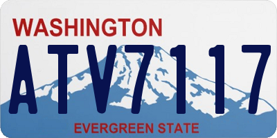 WA license plate ATV7117