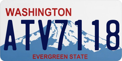 WA license plate ATV7118