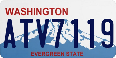 WA license plate ATV7119