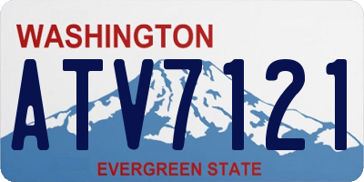WA license plate ATV7121