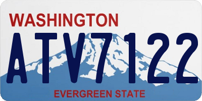 WA license plate ATV7122