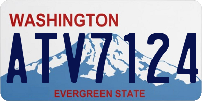 WA license plate ATV7124