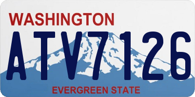 WA license plate ATV7126
