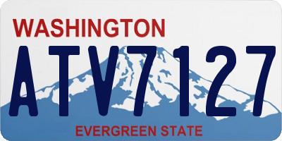 WA license plate ATV7127