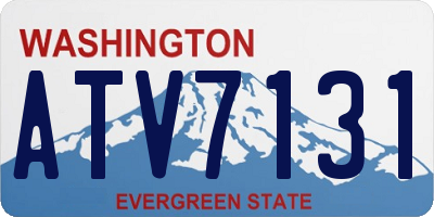 WA license plate ATV7131