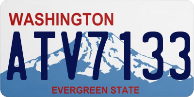 WA license plate ATV7133