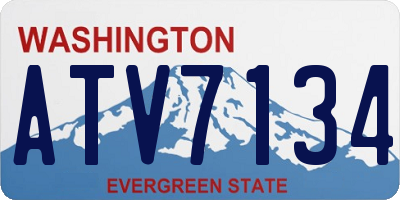 WA license plate ATV7134