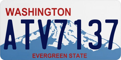 WA license plate ATV7137