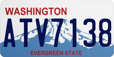 WA license plate ATV7138