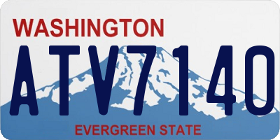 WA license plate ATV7140