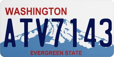 WA license plate ATV7143