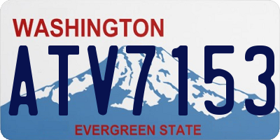 WA license plate ATV7153
