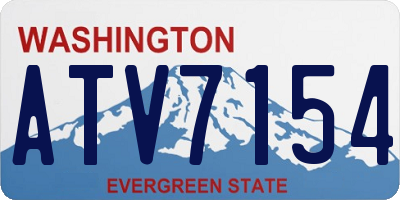 WA license plate ATV7154