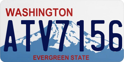 WA license plate ATV7156