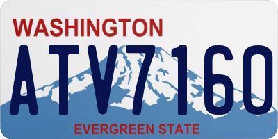 WA license plate ATV7160