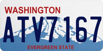 WA license plate ATV7167