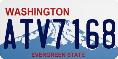 WA license plate ATV7168