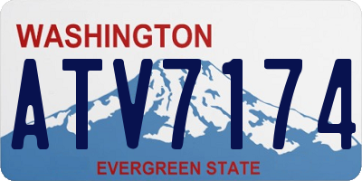 WA license plate ATV7174