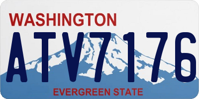 WA license plate ATV7176