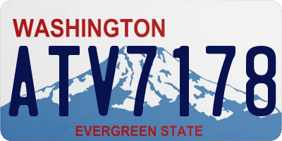 WA license plate ATV7178