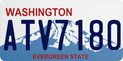 WA license plate ATV7180