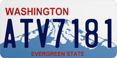 WA license plate ATV7181