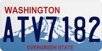 WA license plate ATV7182