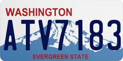 WA license plate ATV7183