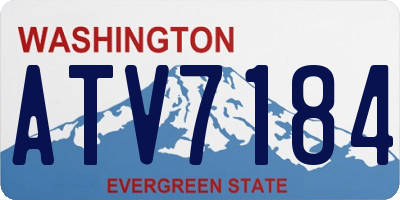 WA license plate ATV7184