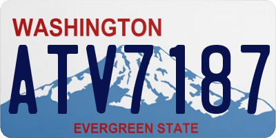 WA license plate ATV7187
