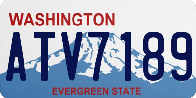 WA license plate ATV7189